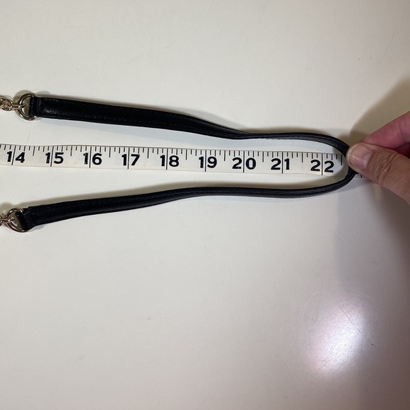 Dianne Von Furstenberg Mini Crossbody Leather Bag Glam Black Champagne and Gold - Picture 12 of 12